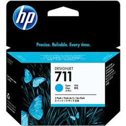 インボイス登録店 ポイント20倍 HP ヒューレットパッカード HP711 インクカートリッジ シアン CZ134A (CZ130A 29ml×3本セット) 純正品