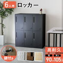 ロッカー 6人用 オフィス スチール 収納 ロータイプ 3列2段 鍵 シリンダー錠 シューズロッカー スチールロッカー 頑丈 6枚扉 オフィスロッカー 業務用ロッカー キャビネット 幅90 更衣室 学校 病院 公共施設 スポーツ施設 事務所 6人用ロッカー ライカン ルビック ドリス