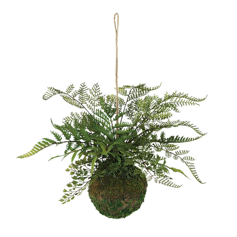 フェイクグリーン【 ミックスファン モスボール 】幅25 × 奥行25 × 長さ22cm（長さ40cm）オフィスグリ..