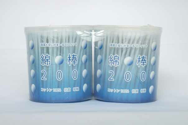 平和メディク　綿棒200円筒ケースイリ 400ホン4976558005568