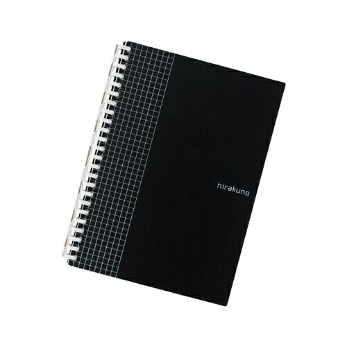 N-1673-24 リヒトラブ　hirakuno　ツイストノート　N-1673-24　A5S型　24穴ブラック リヒトラブ 4903419329600（30セット）