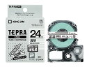 テプラ PRO テープカートリッジ 強粘着ラベル 24mm 黒文字 透明 ST24KW キングジム 4971660772841(50セット)