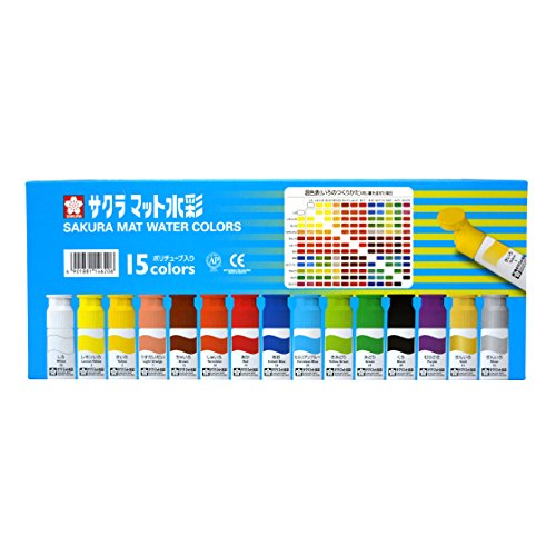 MW15PR サクラ マット水彩15色 ポリ MW15PR サクラクレパス 4901881146206(60セット)