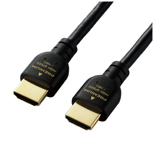 Ultra HD Blu-rayにおすすめ。18Gbps伝送対応のプレミアムHDMI。●ケーブル長：2m●ケーブル太さ：5.5mm●ケーブルタイプ：スタンダードタイプ●対応機種：HDMI(タイプA・19ピン)側＝HDMI入力端子を持つ液晶テレビ・プラズマテレビ・プロジェクター等、HDMI(タイプA・19ピン)側＝HDMI出力端子を持つAV機器・ゲーム機等●コネクタ形状：HDMIタイプA オス-HDMIタイプA オス●プラグメッキ仕様：金メッキ●色：ブラック●対応解像度：4K×2K(60p)●シールド方法：3重シールド●規格：Premium HDMI Cable認証取得済●原産国：中国●伝送速度：18Gbps