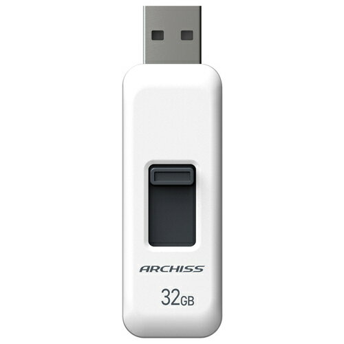 ARCHISS スライド式USBメモリ 32GB AS-032GU2-PSW 4582353599425