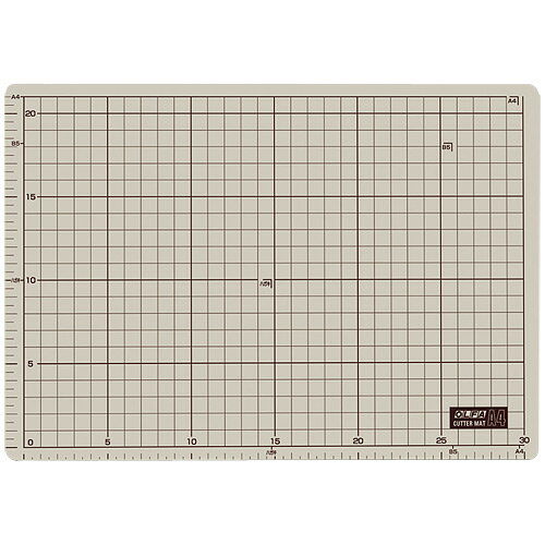 カッターマット 134B A4 グレー/茶 オ