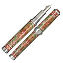 有田焼創業400年記念万年筆 赤濃菊絵(源右衛門窯製)銀ペン先 中字(M)10-2555-400 セーラー万年筆