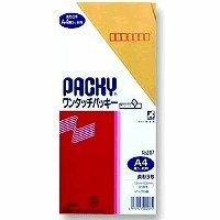 ピース ワンタッチパッキー 207N3（20セット）特徴：はがして押さえるだけの糊の要らない便利なワンタッチテープ付です。環境にやさしい古紙配合率40％の再生クラフト紙を使用し、エコマーク認定商品です。商品仕様：◆少量パック◆入数：15枚◆材質：ハーフトーン◆規格サイズ：長3 Length 3 It is a convenient one-touch tape with no glue peels off, just hold. Use eco-friendly recycled paper blending ratio 40% of play kraft paper, eco-mark certified products. ◆ small Pack ◆ per carton: 15 Halftone