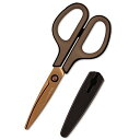 PLUS はさみ フィットカットカーブ チタンコート キャップ付 チタンブラウン プラス 4977564534059