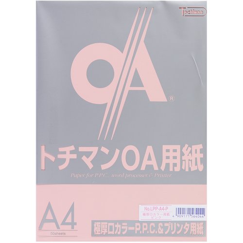 SAKAEテクニカルペーパー 極厚口カラーPPC A4 ピンク 十千万 LPP-A4-P SAKAE