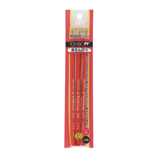 トンボ鉛筆 赤鉛筆8900 3本入 BSA-361CV トンボ鉛筆 4901991911961 5セット 