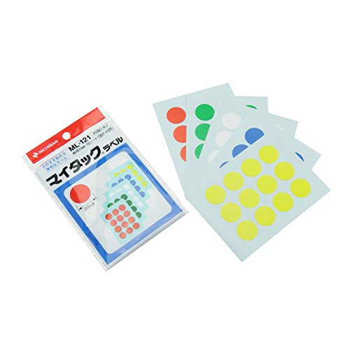 ニチバン マイタックラベル 円型(大) 15シート(36片×5色) ML-121 ニチバン 4987167001032（10セット）