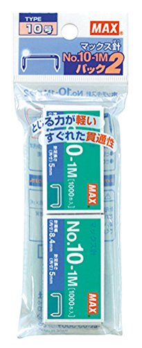 マックス ホッチキス針 10号 No.10-1Mパック2(1000本*2個入) マックス 4902870673161