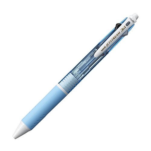 ミツビシ 三菱鉛筆 UNI 多機能ペン ジェットストリーム 3＆1 水色 MSXE460007．8（10セット）特徴：超・低摩擦ジェットストリームインクとシャープが合体して、使いやすさを極めた多機能ペンです。MSXE4−600−07。商品仕様：◆油性ボールペン黒・赤・青0．7mm＋シャープペン0．5mm◆機構：ノック式◆軸仕上：再生PC樹脂・ラバーグリップ付◆ボール径0．7mm＋シャープ0．5mm◆本体サイズ：軸径12．9×厚さ17．2×全長146．6mm◆本体重量：13．9g替芯：SXR−80−07A characteristic: Sharp is united with super low friction jet stream ink and is the multifunctional pen which was full of usability. MSXE4-600-07. Product specifications: ◆Oiliness ball-point pen black, red, blue 0.7mm+ mechanical pencil 0.5mm ◆ mechanism: Knock-style ◆ axis finish: ◆ ball diameter 0.7mm+ sharp 0.5mm with reproduction PC resin, rubber grip ◆Body size: Axle diameter 12.9* thickness 17.2* 146.6mm in total length ◆Body weight: 13.9 g of extra lead: SXR-80-07How to order in shopping cart