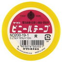 ヤマトビニールテープ（巾19mm）黄】 NO200-191（130セット）電気絶縁目張り補修密封用に。気候に左右されず長時間の使用に耐える、優れたテープです。素材原材料：テープ：ポリ塩化ビニル、粘着剤：ゴム系生産国：日本 19 mm width x 10 m-winding insulating seal repair &amp;amp; sealing