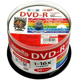 HIDISC DVD-R HDDR12JCP50 磁気研究所 4984279