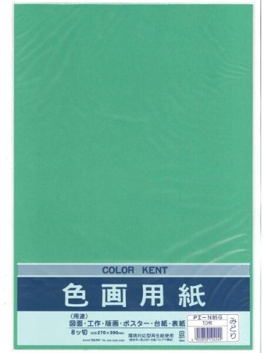 マルアイ 色画用紙8ツ切 N852みどり Pエ-N85G マルアイ 4902850124249(310セット)