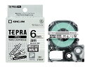 テプラ PROカートリッジ 強粘着ラベル 6mm 黒文字 透明 ST6KW キングジム 4971660772834(70セット)