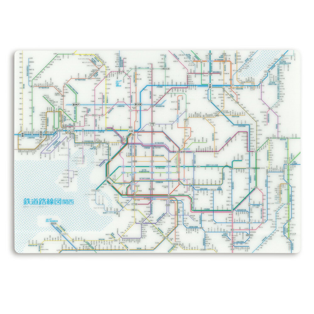 RSKJ　東京カート 鉄道路線図下敷き 関西 日本語 東京カートグラフィック 4562339392585（10セット）