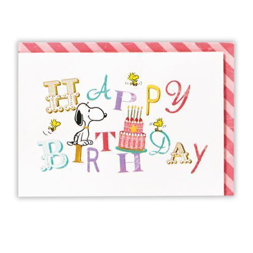 スヌーピー 誕生お祝い立体カード 飾り文字 日本ホールマーク 4961099708801（6セット）