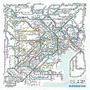 東京カート 鉄道路線図ハンカチ 首都圏 日本語 東京カートグラフィック 4562339392264