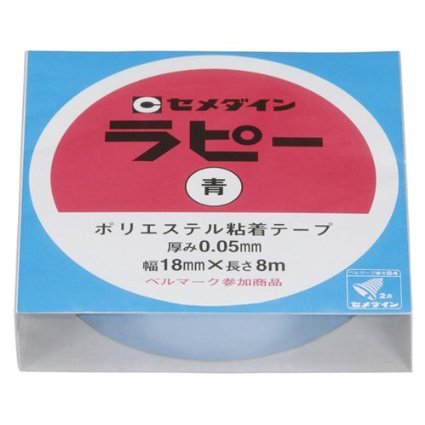 楽天オフィスジャパンTP-256アオ　セメダイン ラピー 青 18mm*8m TP-256（8m） セメダイン 4901761112499（30セット）