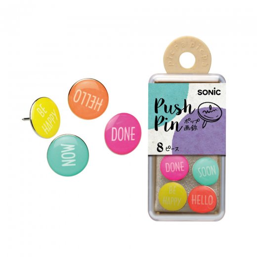 ソニック ピクパ・デコ画鋲ポップピン色込 PA-8450 ソニック 4970116044839(50セット)