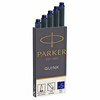 パーカー クインク・カートリッジ（5ホン）ブルー F2（20セット）パーカー万年筆用カートリッジインク。BLUE。◆入数：5本The cartridge ink for the parka fountain pen. BLUE. ◆入数: Five