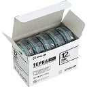 テプラ・プロ テープカートリッジ エコパック5コ入り 透明ラベル 黒文字 ST12K-5P キングジム 4971660763344(24セット)