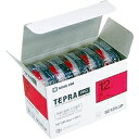 テプラ・プロ テープカートリッジ 5コ入り カラーラベル パステル 赤 12mm SC12R-5P キングジム 4971660766895(24セット)