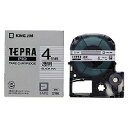 テプラ・プロ テープカートリッジ 透明ラベル 黒文字 4mm ST4K キングジム 4971660760091(120セット)