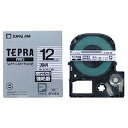 テプラ・プロ テープカートリッジ 強粘着透明ラベル 黒文字 12mm ST12KW キングジム 4971660756766(120セット)