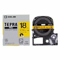 [単価1660円・120セット] テプラ・プロ テープカートリッジ マグネットテープ 黄 18mm SJ18Y キングジム 4971660755752（120セット）