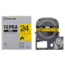 テプラ・プロ テープカートリッジ マグネットテープ 黄 24mm SJ24Y キングジム 4971660755776(120セット)