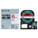 テプラ・プロ テープカートリッジ 白ラベル 6mm 赤文字 SS6R キングジム 4971660752416(120セット)