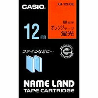 XR-12FOEオレンシ　CASIO ネームランドテープ XR-12FOE 12mm カシオ計算機 4971850153405