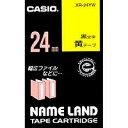 XR-24YWキイロ カシオ ネームランドテープカートリッジ 24mm XR-24YW 黒文字/黄テープ カシオ計算機 4971850123781(50セット)