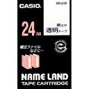 XR-24Xトウメイクロ カシオ ネームランドテープカートリッジ 24mm XR-24X 黒文字/透明テープ カシオ計算機 4971850123767(100セ...