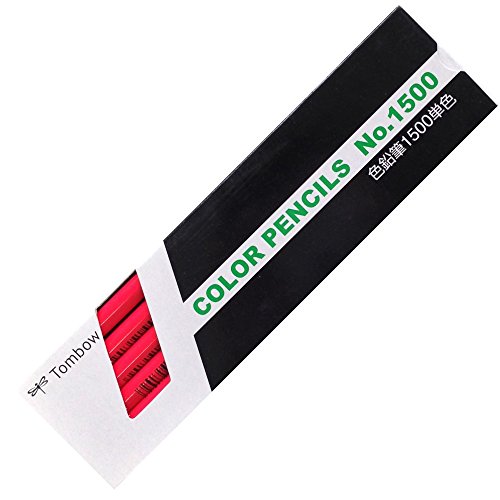 トンボ 色鉛筆 1500 単色 薄紅色 1500-27(12本入) トンボ鉛筆 4901991001587
