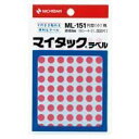 [単価178円・100セット]ニチバン マイタックラベル 円型(小) 15シート(1050片) 桃 ML-151 ニチバン 4987167007485（100セット）