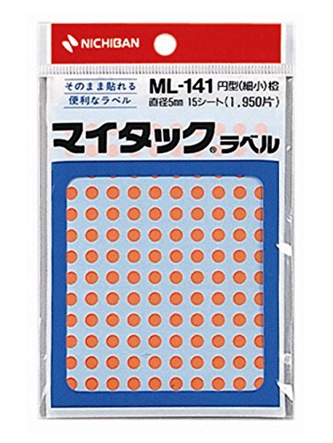 マイタック カラーラベル ml-141 橙 ニチバン 4987167041083（340セット）