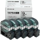 テプラ・プロ テープカートリッジ エコパック5コ入り 透明ラベル 黒文字 ST9K-5P キングジム 4971660763320