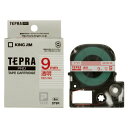 テプラ・プロ テープカートリッジ 透明ラベル 赤文字 9mm ST9R キングジム 4971660760329(70セット)