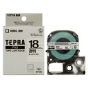テプラ・プロ テープカートリッジ 透明ラベル 黒文字 18mm ST18K キングジム 4971660761807(50セット)