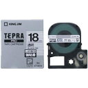テプラ・プロ テープカートリッジ 強粘着透明ラベル 黒文字 18mm ST18KW キングジム 4971660756841(50セット)