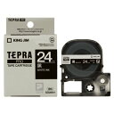 テプラ・プロ テープカートリッジ カラーラベル ビビッド 黒 24mm SD24K キングジム 4971660767700(50セット)