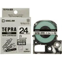 テプラ・プロ テープカートリッジ 強粘着ラベル 24mm 白 黒文字 SS24KW キングジム 4971660756858(50セット)