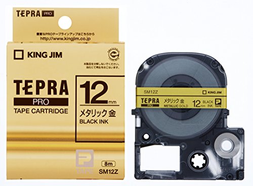 テプラ・プロ テープカートリッジ カラーラベル メタリック 金 12mm SM12Z キングジム 4971660752980