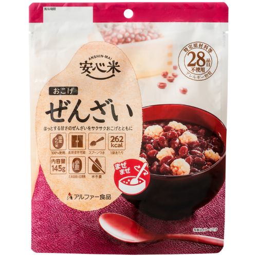 アルファ—食品 ※b_安心米 おこげ ぜんざい 7年保存 30個