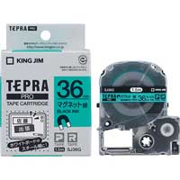 キングジム テプラPROテープマグネット 緑に黒字 SJ36G 4971660772513 キングジム テプラPROテープマグネット 緑に黒字 SJ36G 4971660772513